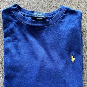 A royal blue long sleeved Polo Tee